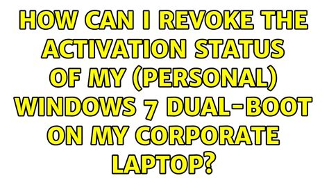 Windows 7 revoke activation